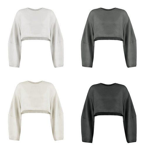 Active Comfort Long Sleeved Sweatshirt Crop Top